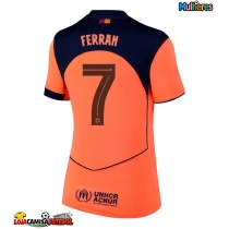 Camisa de Futebol Barcelona Ferran Torres #7 Equipamento Alternativo Mulheres 2025-26 Manga Curta